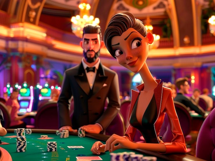 Live dealer studio with multiple camera angles and game interface